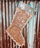 Tooled Leather & Cowhide Stocking