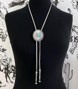 Concho with Turquoise Bolo Necklace