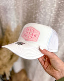 Blue Collar Brat Trucker Hat- Pink