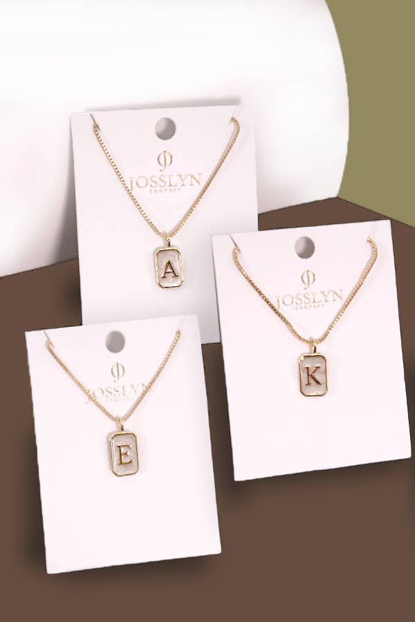 Initial Charm Necklace *Gold/A