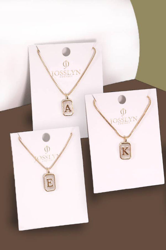 Initial Charm Necklace *Gold/A