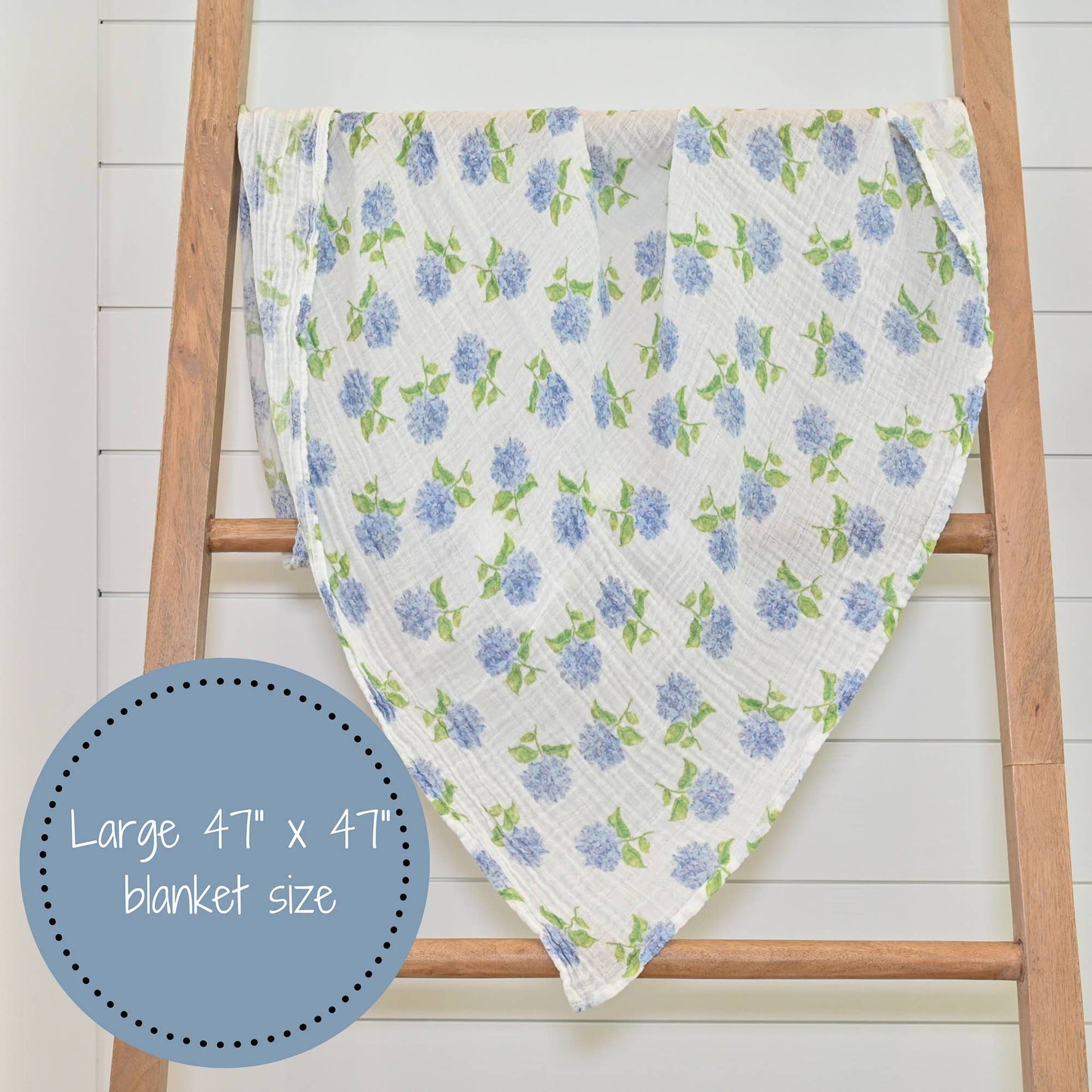 Hydrangea Baby Muslin Swaddle Blanket