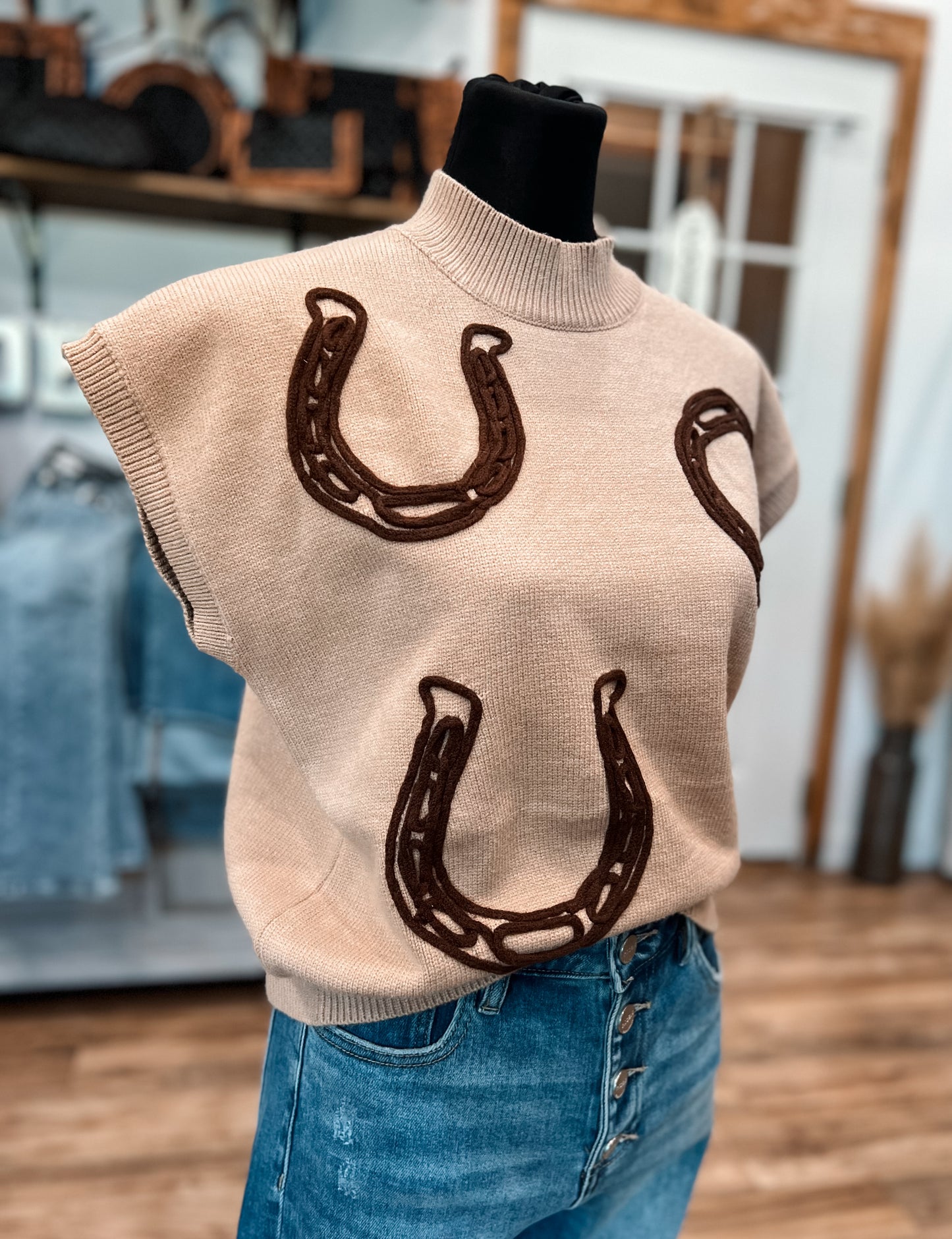 Horse Shoe Sweater Vest
