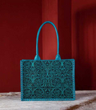 Floral Tooled Carry All Tote