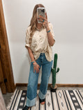 The Willow Gingham Top *Sand