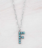 Turquoise Initial Necklace