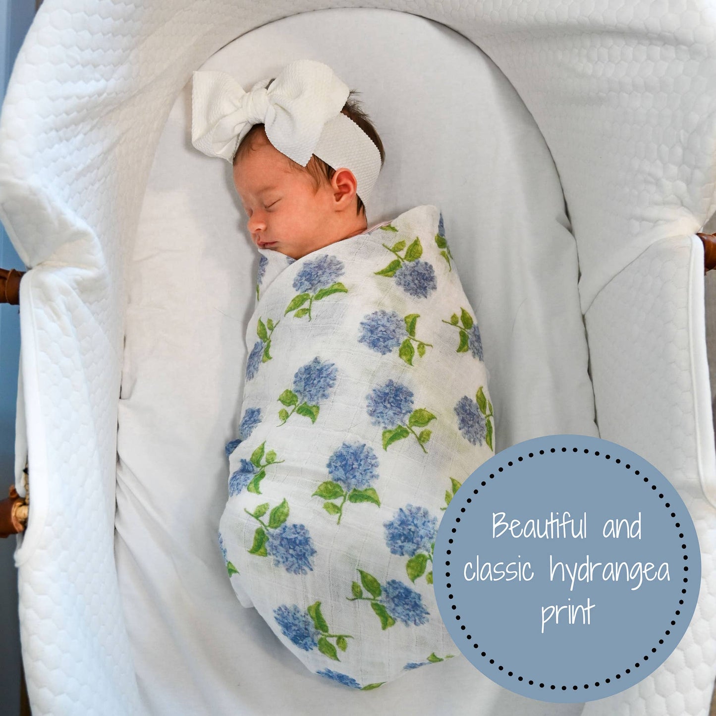 Hydrangea Baby Muslin Swaddle Blanket