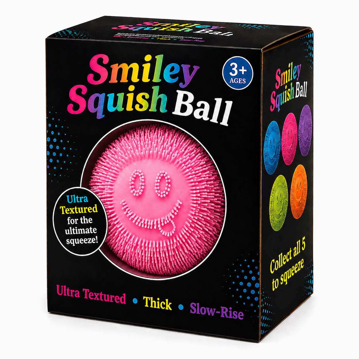 Smiley Squish Ball Textured Slow-Rise