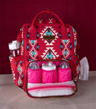 Red Wrangler Aztec Diaper Bag