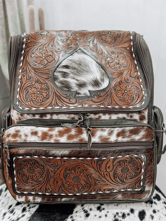 Ace of Spades Cowhide Backpack *3