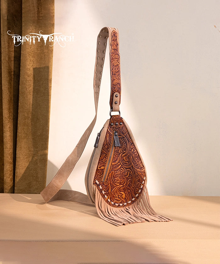 Tooled Fringe Crossbody