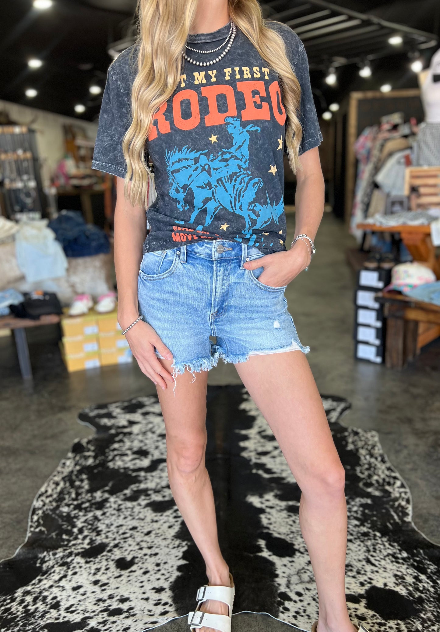 Not My First Rodeo Mineral Wash Graphic Tee