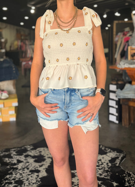 Daisy Patch Top