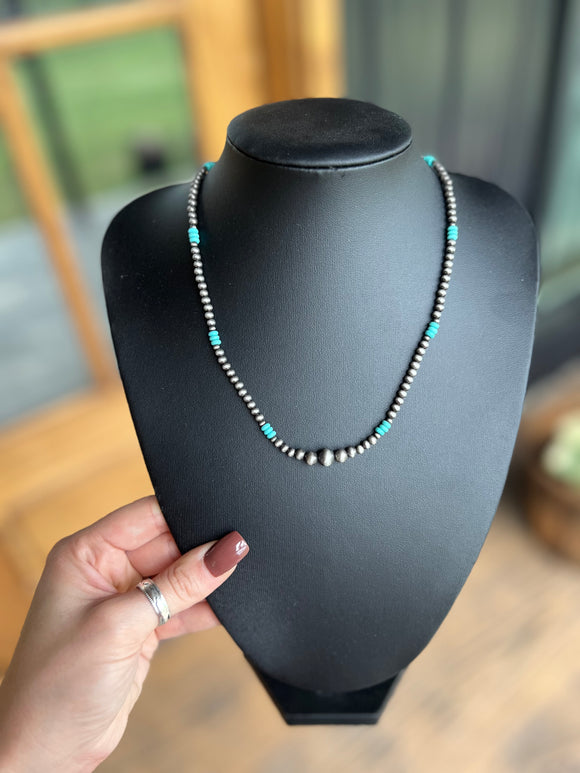Navajo & Turquoise Bead Necklace