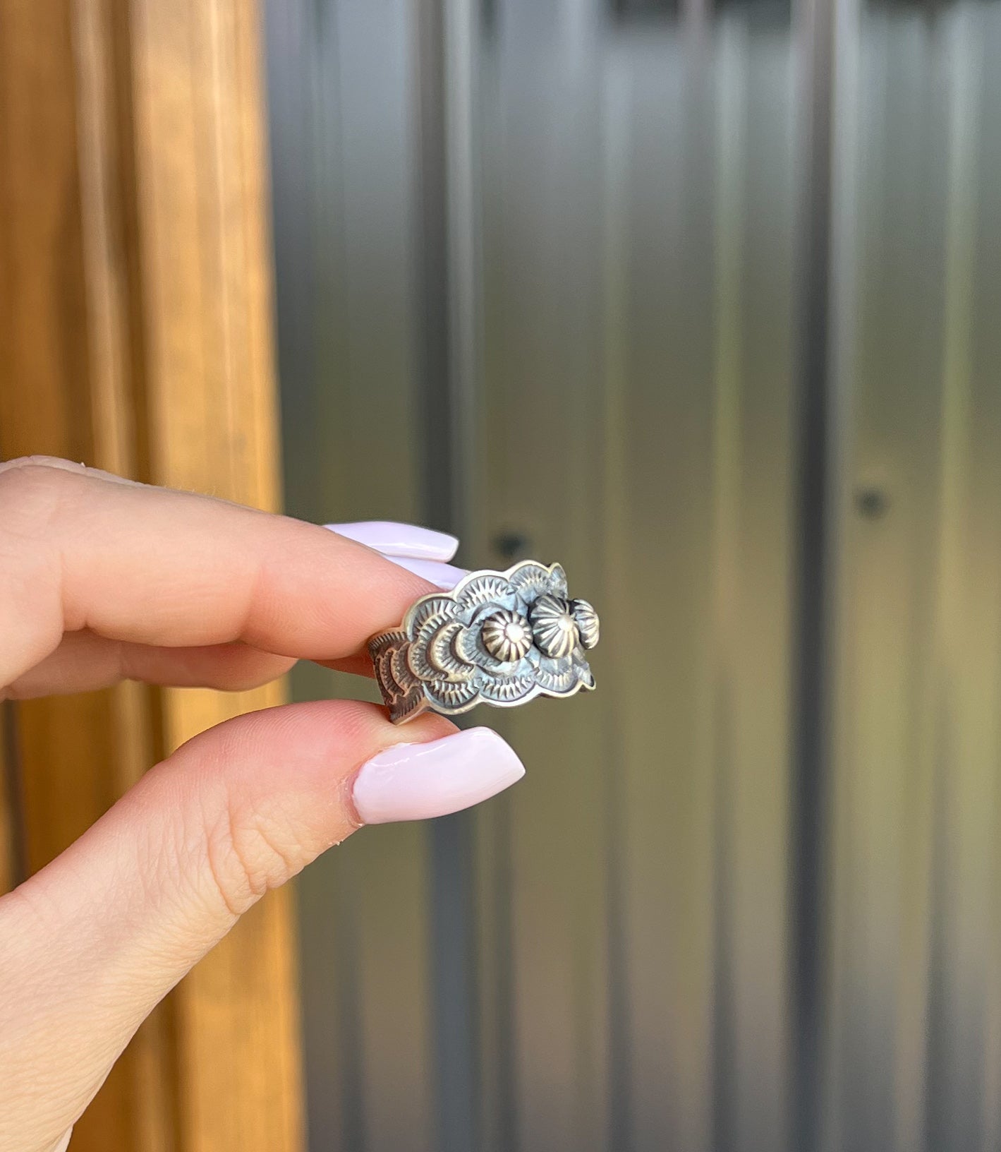 Sterling Silver Concho Ring *6.5