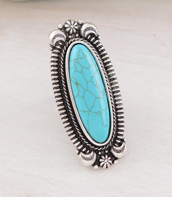 Large Turquoise Statement Ring *Oval