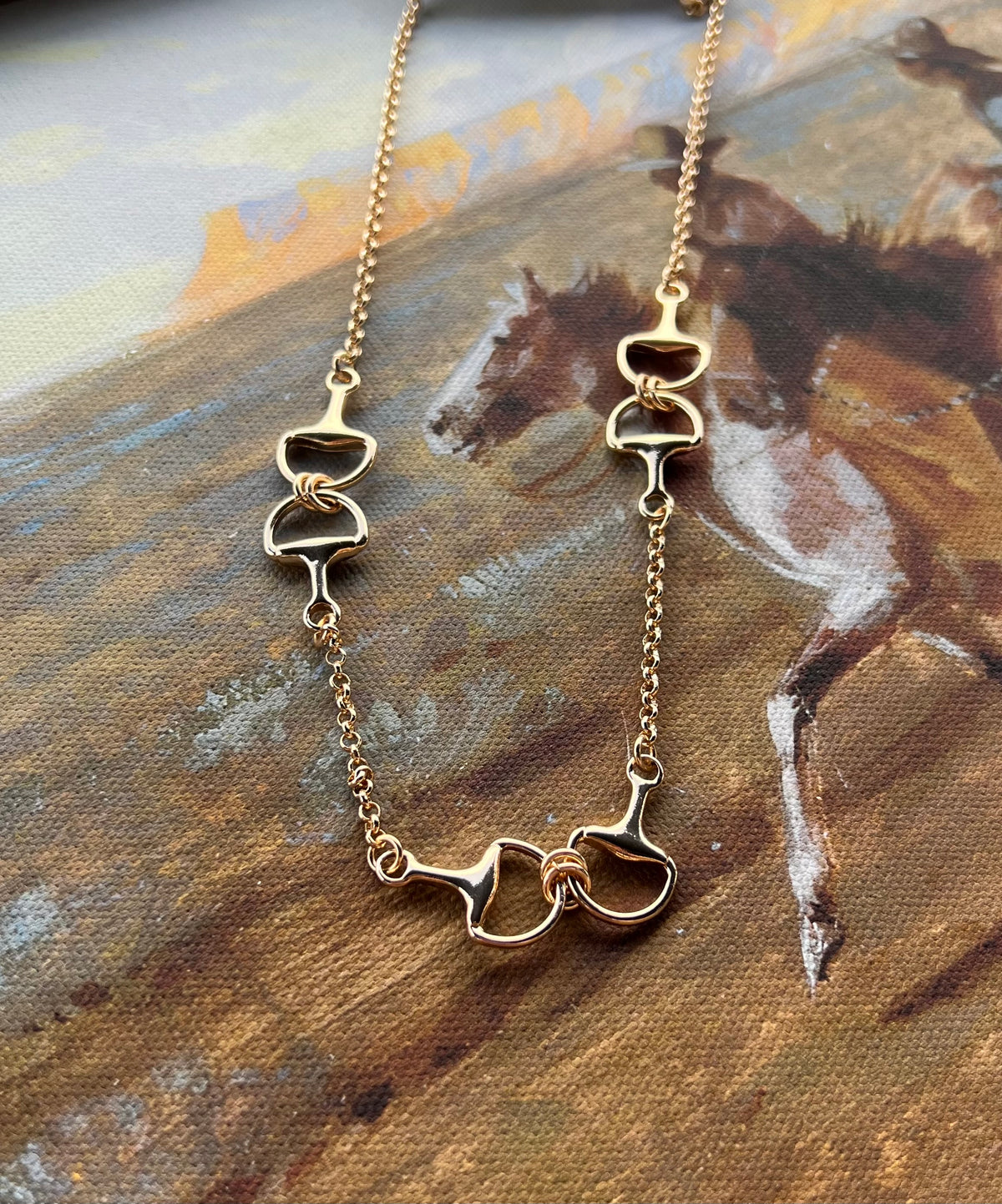 Gold Horsebit Necklace