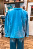 The Shay Acid Wash Sweatshirt *Deep Sky