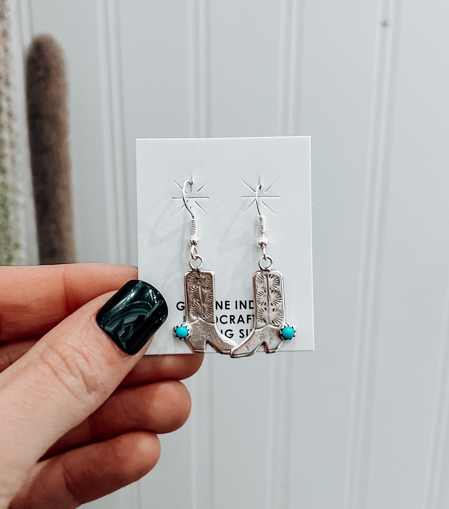 Authentic Turquoise Boot Earrings