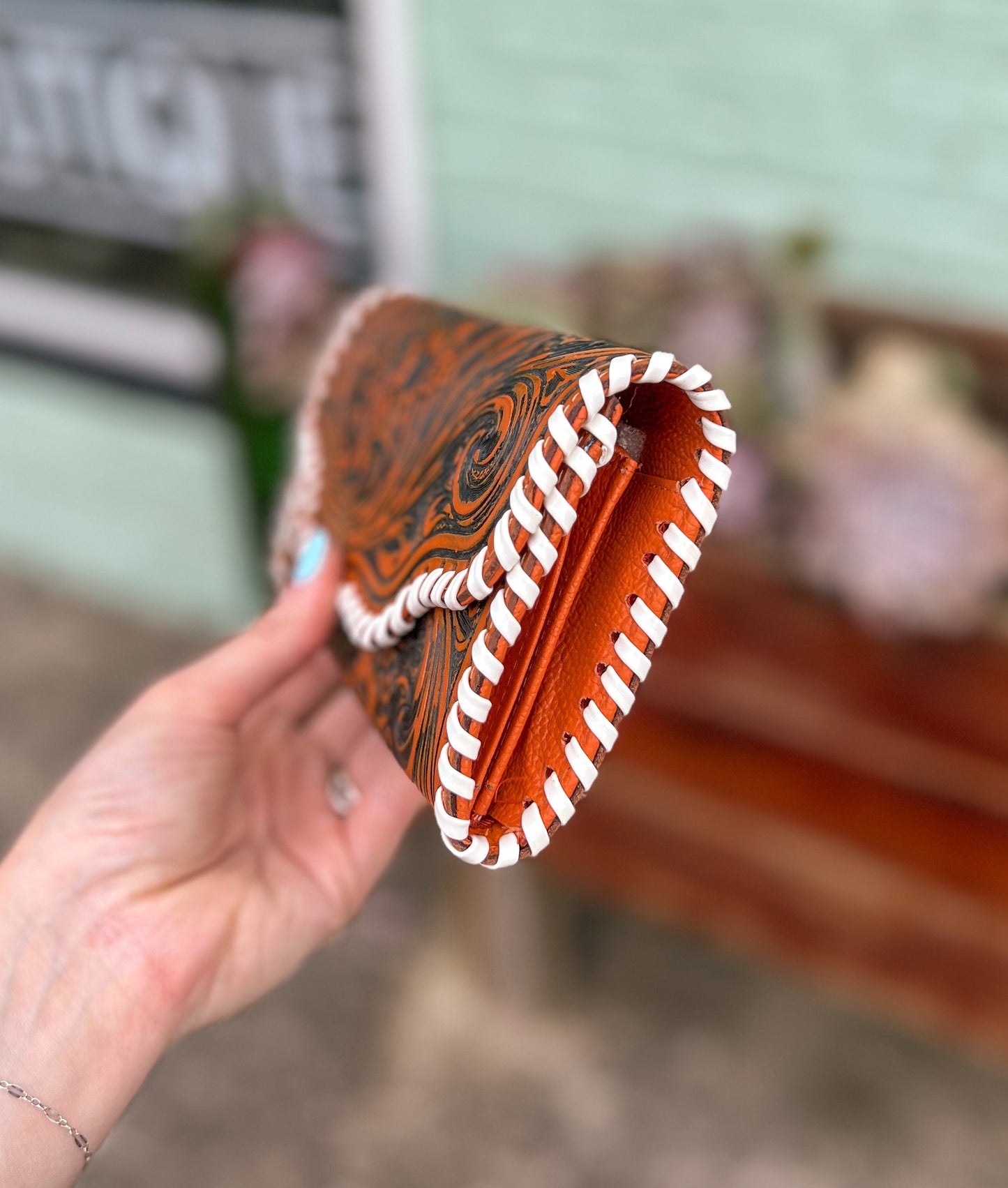 Desert Roses Wallet in Crimson *Orange