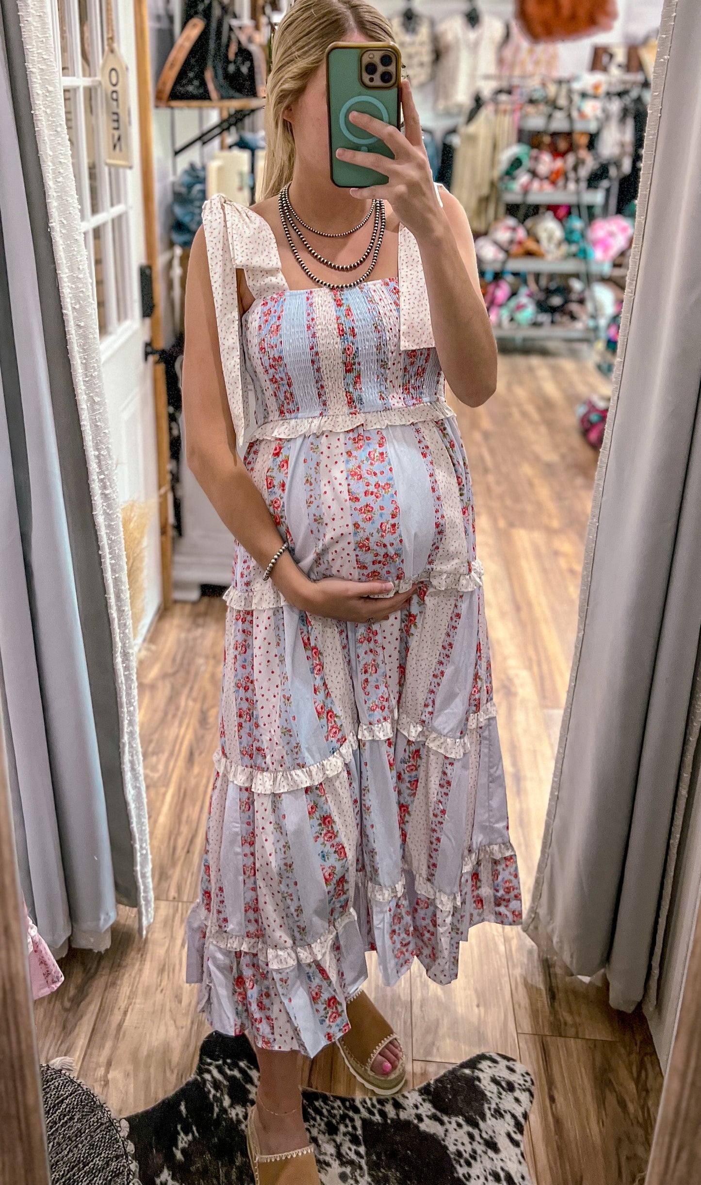 The Grace Floral Poplin Maxi *Blue