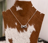 White Buffalo Bar Necklace