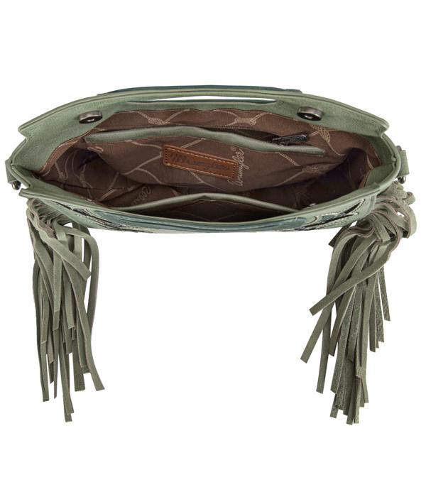 Wrangler Top Handle Boot Scroll Fringe Tote/Crossbody