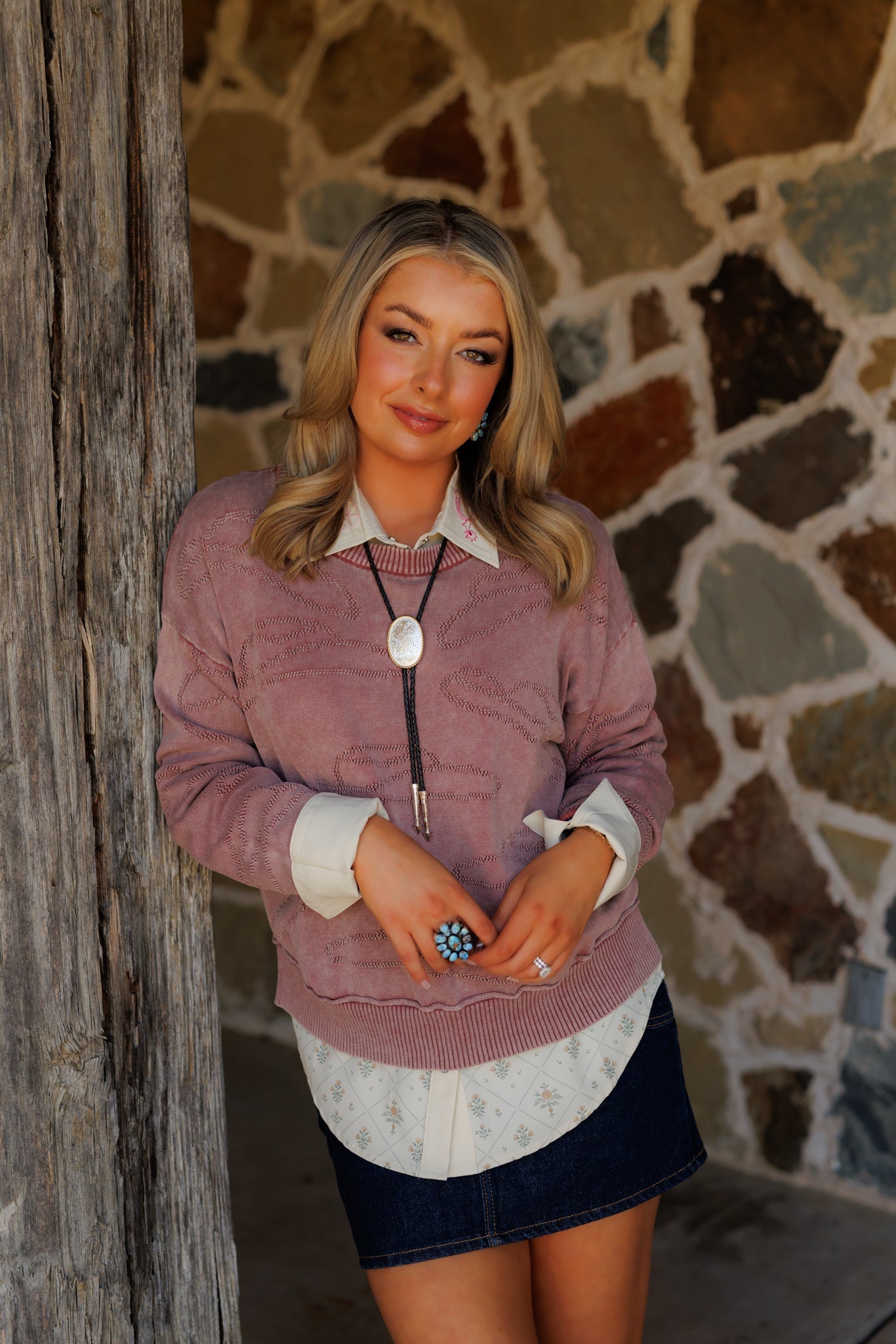 All Over Cowboy Hat Sweater