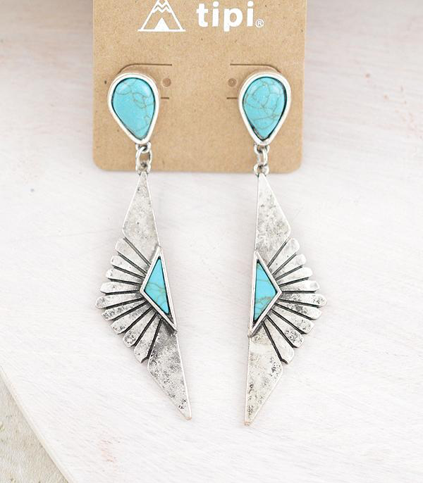 Triangle Turquoise Earrings
