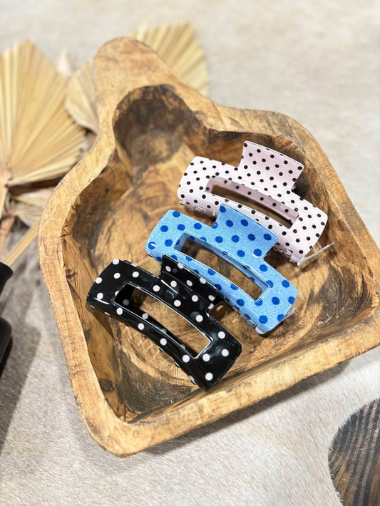 Polka Dot Claw Clip