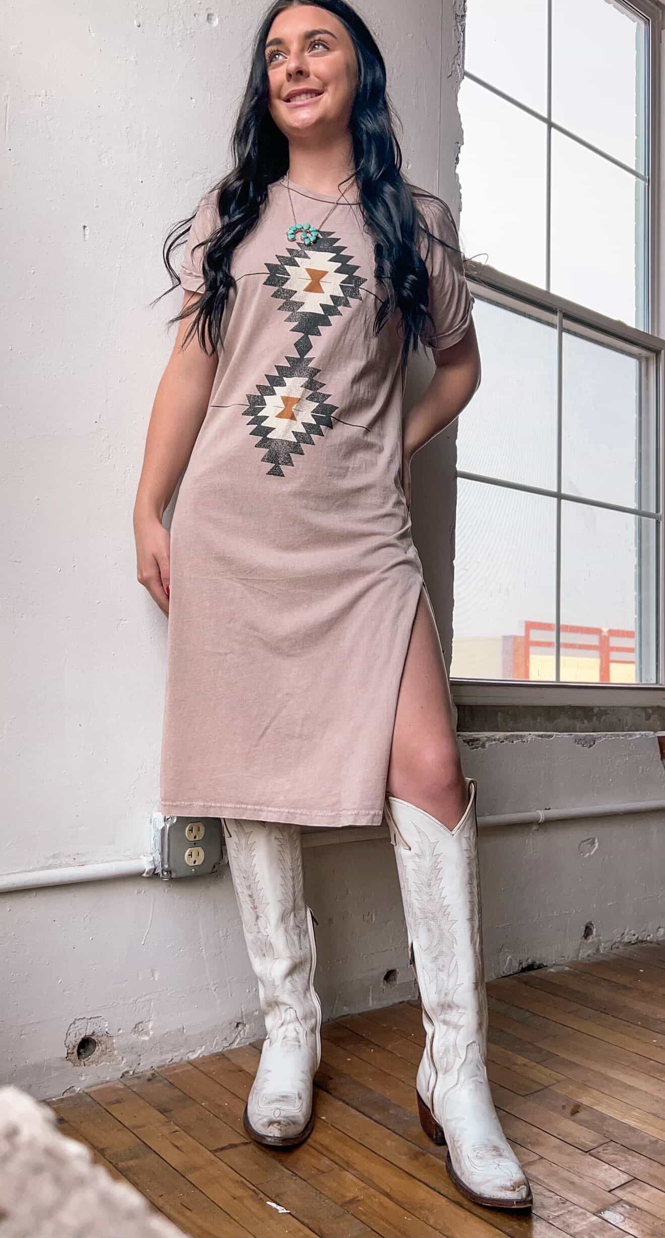 Aztec Tshirt Dress