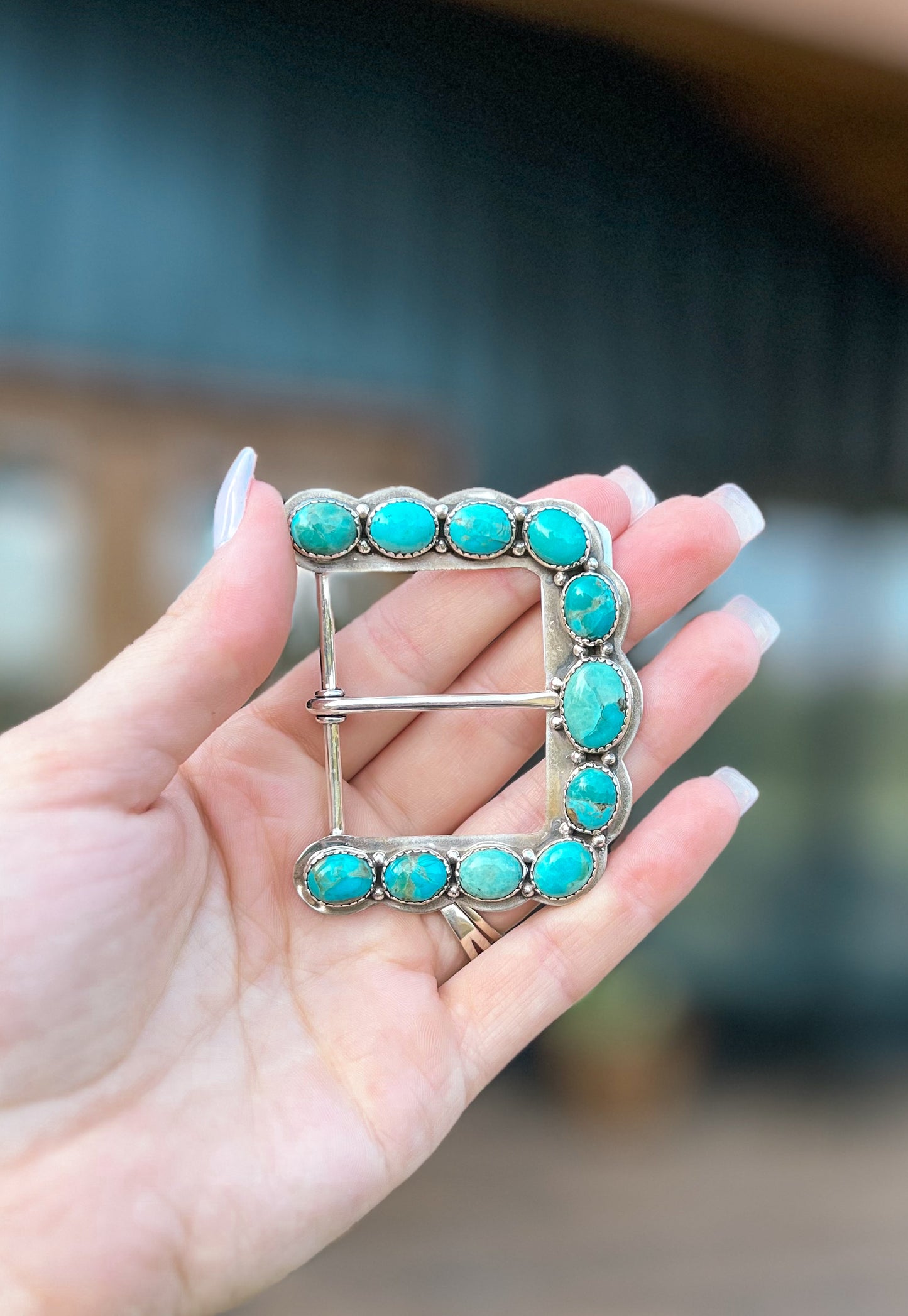 Kingman Turquoise Belt Buckle