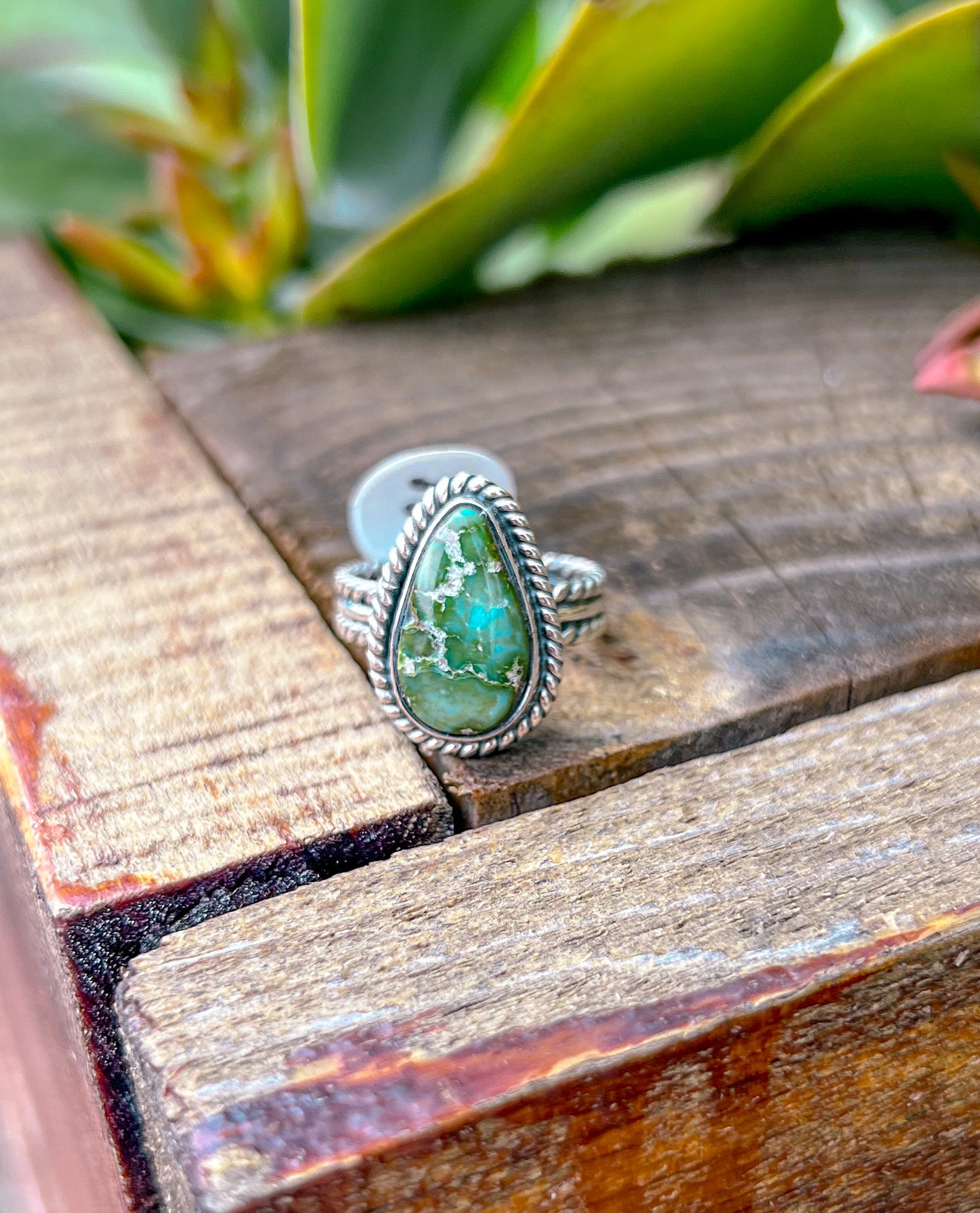 Soronan Gold Turquoise Ring Size 8