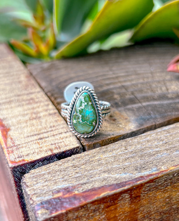 Soronan Gold Turquoise Ring Size 8