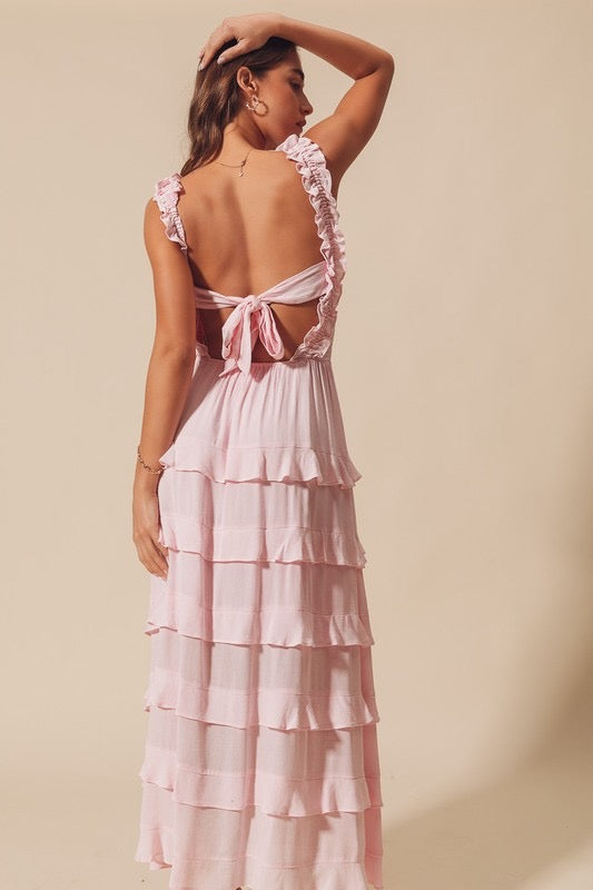 The Lahela Ruffle Dress *Light Pink