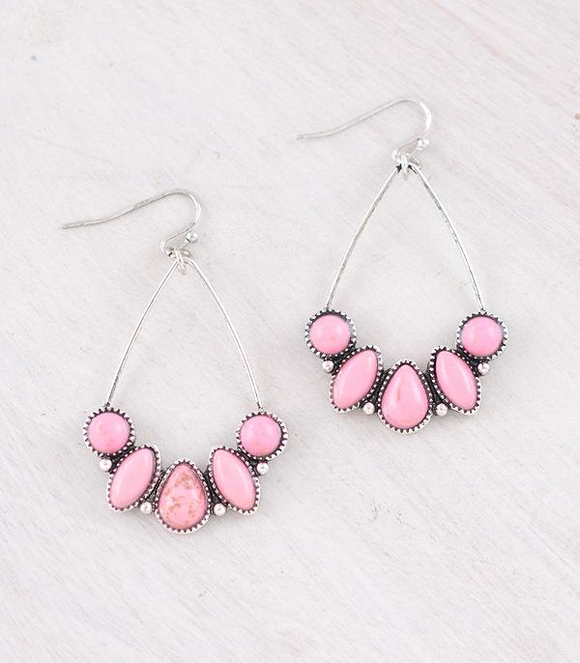 Teardrop Stone Earrings