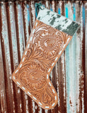 Tooled Leather & Cowhide Stocking