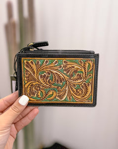 Prairie Dusk Hand Tooled Credit Card Holder