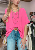 The Ava Top *Fuchsia