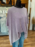 Violet Ribbed Top *Plus