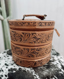 Triple Threat Round Travel Jewelry Case