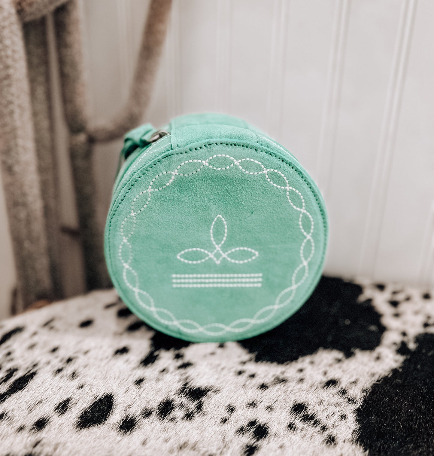 Turquoise Boot Stitch Jewelry Box