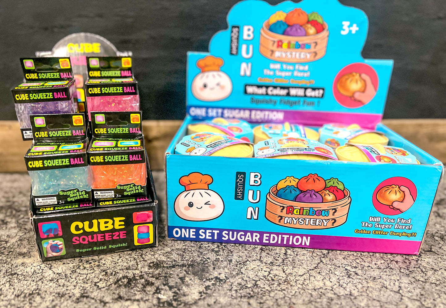 Squishy Glitter Cube