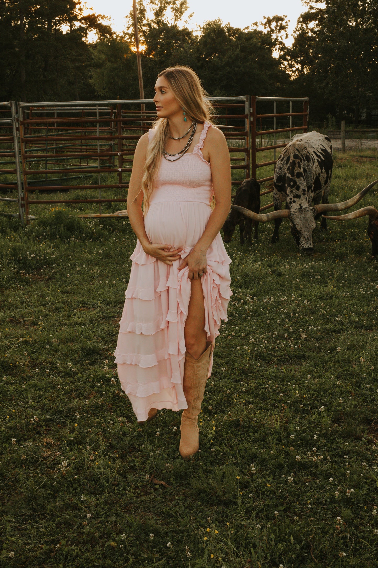 The Lahela Ruffle Dress *Light Pink