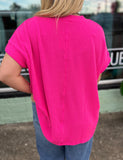 Madyson Ribbed Top *Fuchsia