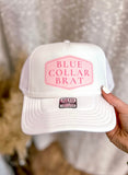 Blue Collar Brat Trucker Hat- Pink