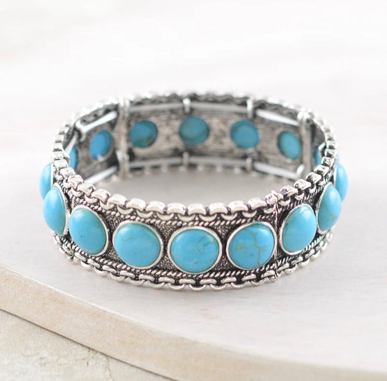 Semi Stone Stretch Bracelet