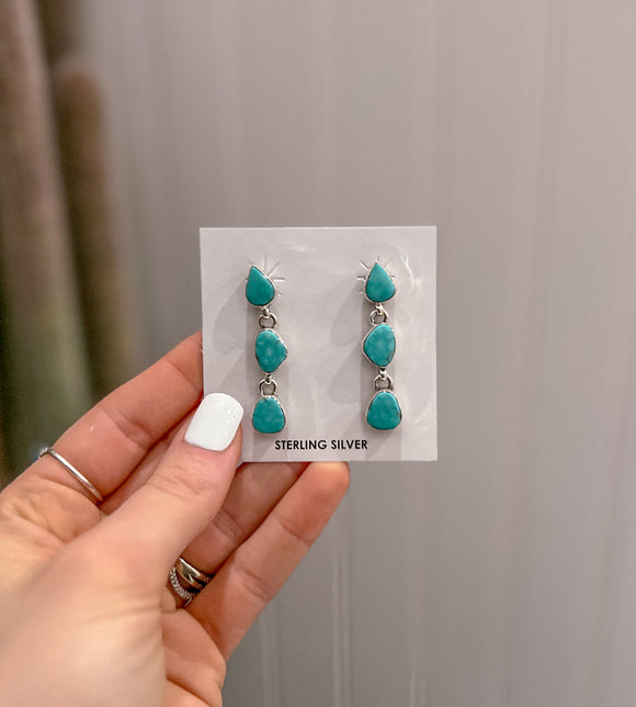 Hada Collection SS Kingman Turquoise Yuro Earrings