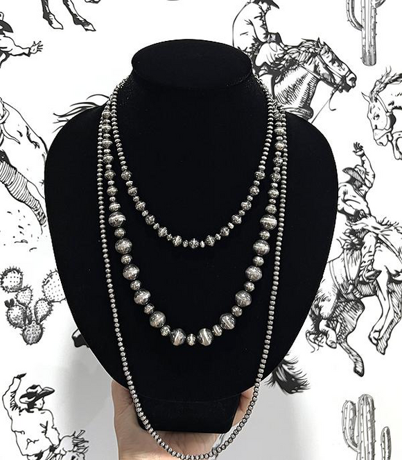 Navajo Pearl Bead Layered Necklace