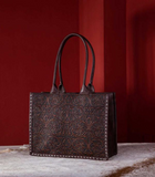 Floral Tooled Carry All Tote